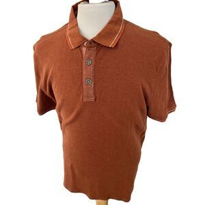 Carbon 2 Cobalt Polo Shirt S/S Orange Mens Size Medium 100% Cotton